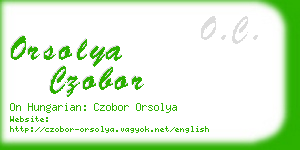 orsolya czobor business card